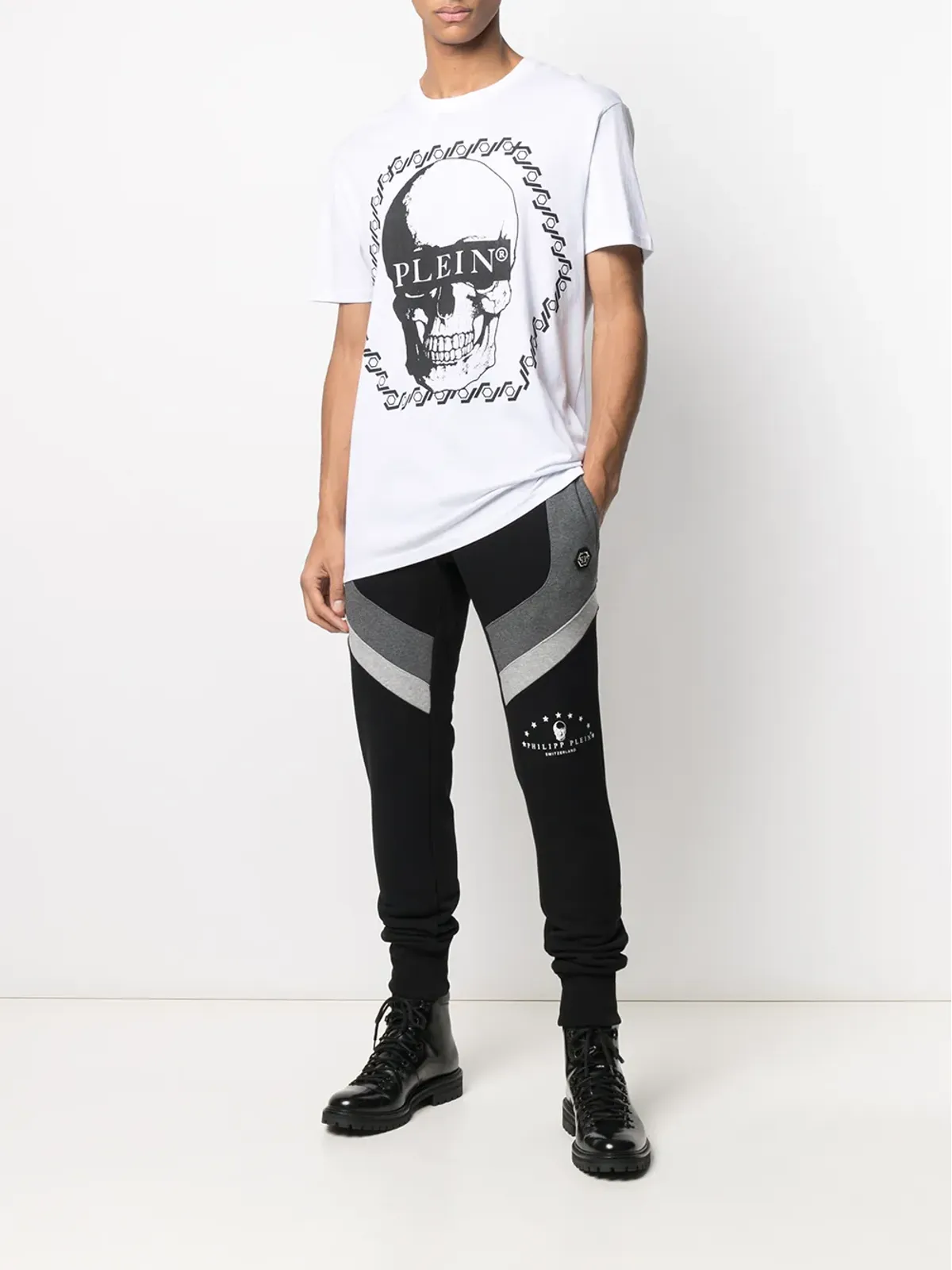 Philipp Plein グラフィックスカル クルーネックTシャツ - 画像2