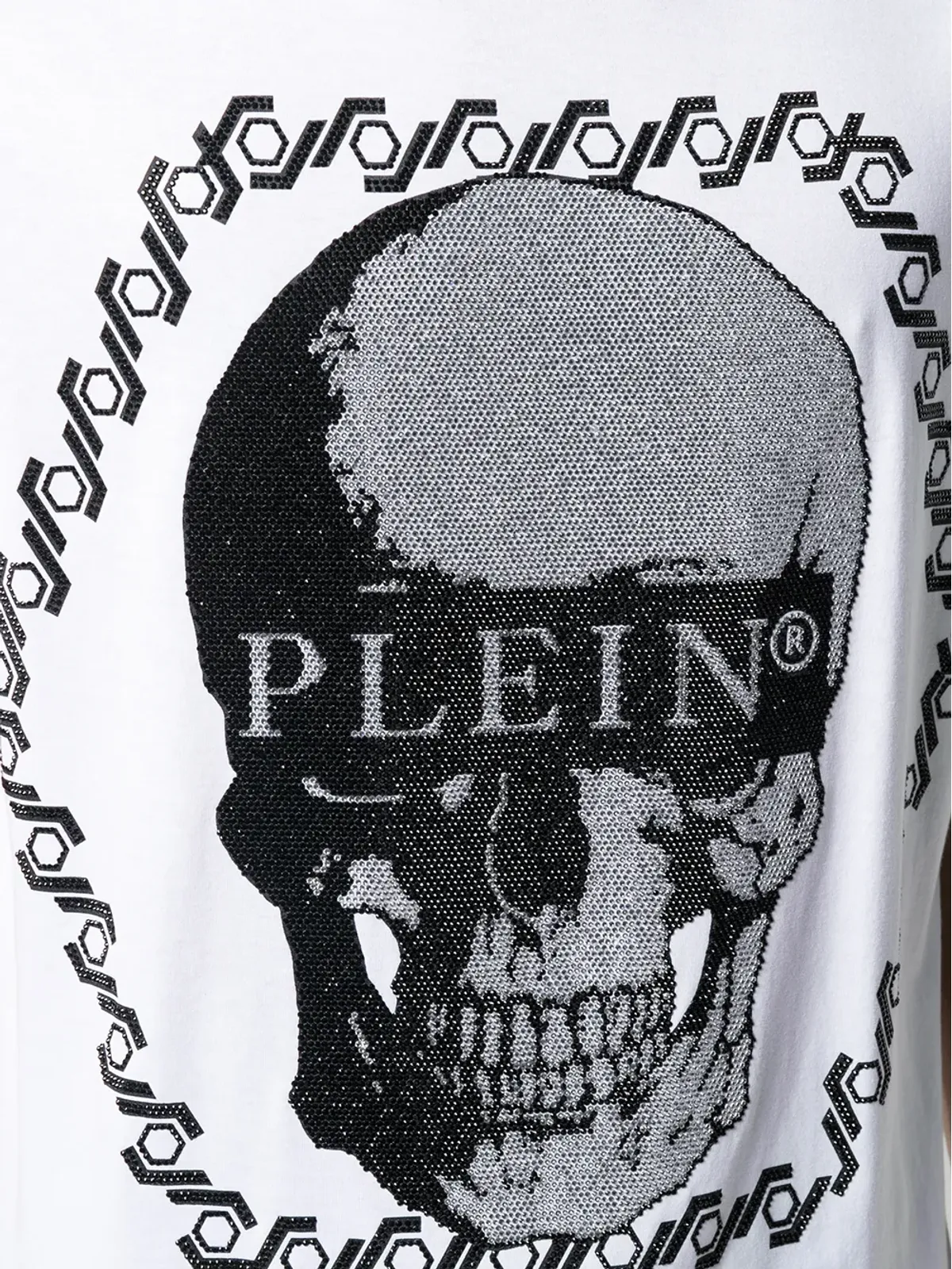 Philipp Plein クリスタルスカル クルーネック Tシャツ - 画像5