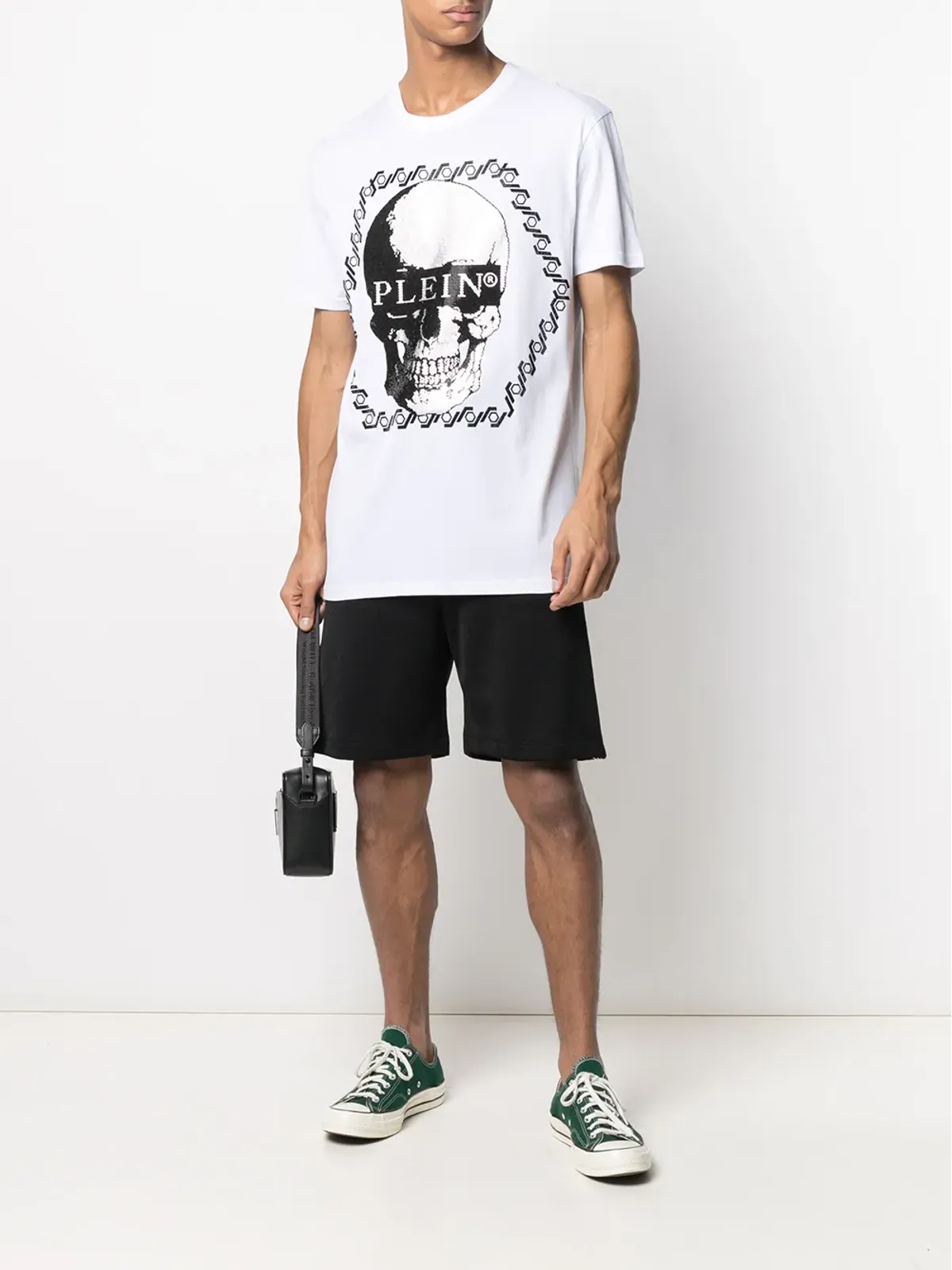 Philipp Plein クリスタルスカル クルーネック Tシャツ - 画像2