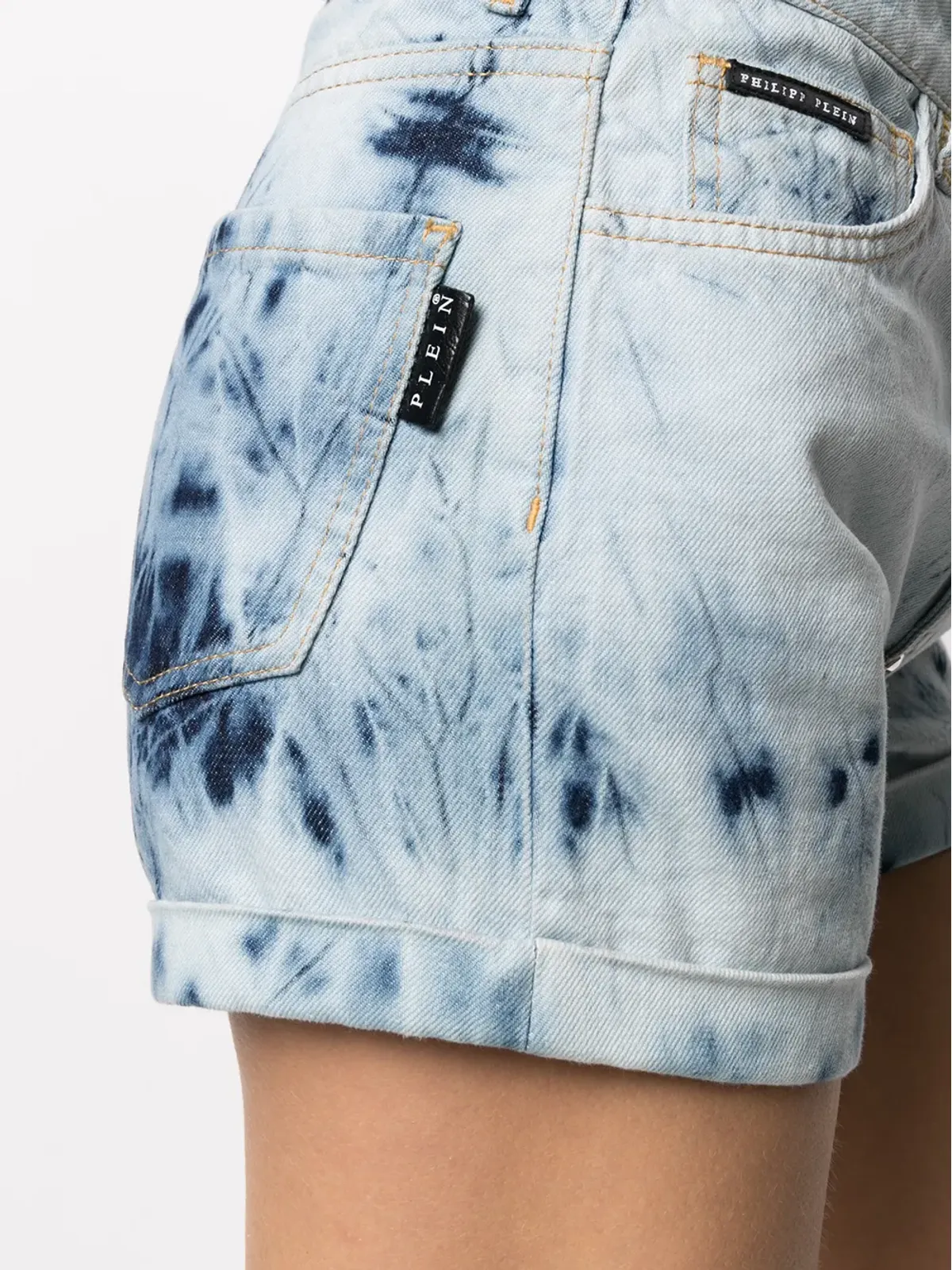 Philipp Plein ブリーチド・ホットパンツ - 画像5