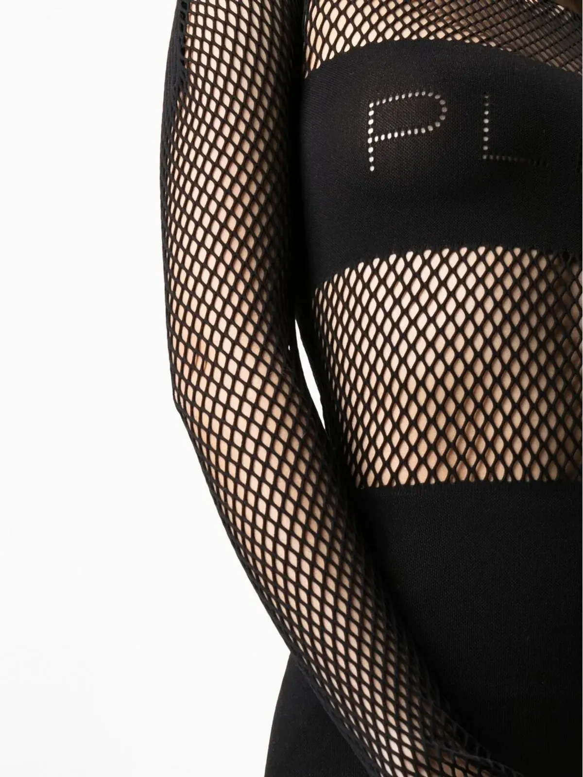Philipp Plein メッシュパネル付きジャンプスーツ - ブラック - 画像5