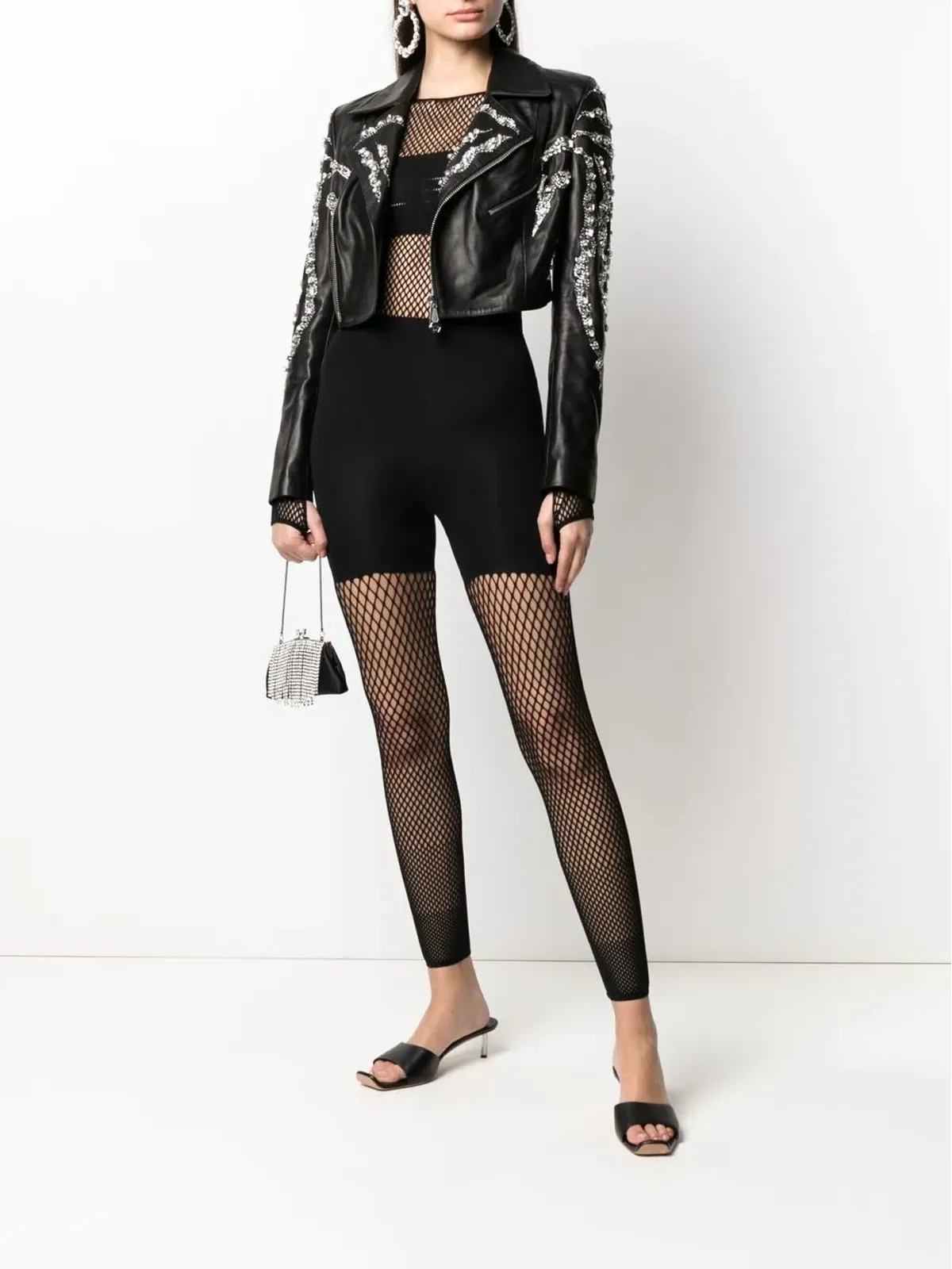Philipp Plein メッシュパネル付きジャンプスーツ - ブラック - 画像2