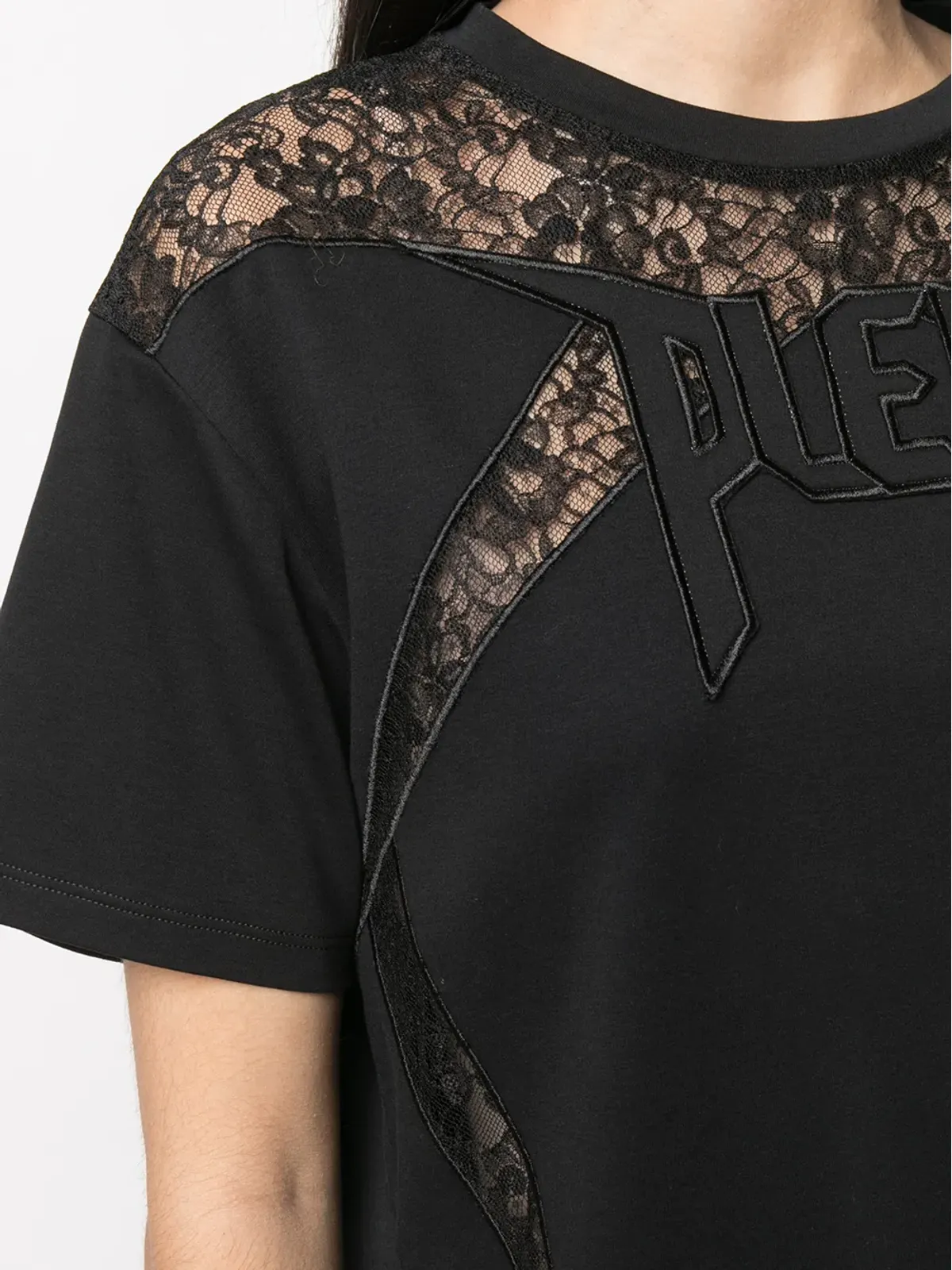Philipp Plein レースパネル付きTシャツ - 画像5