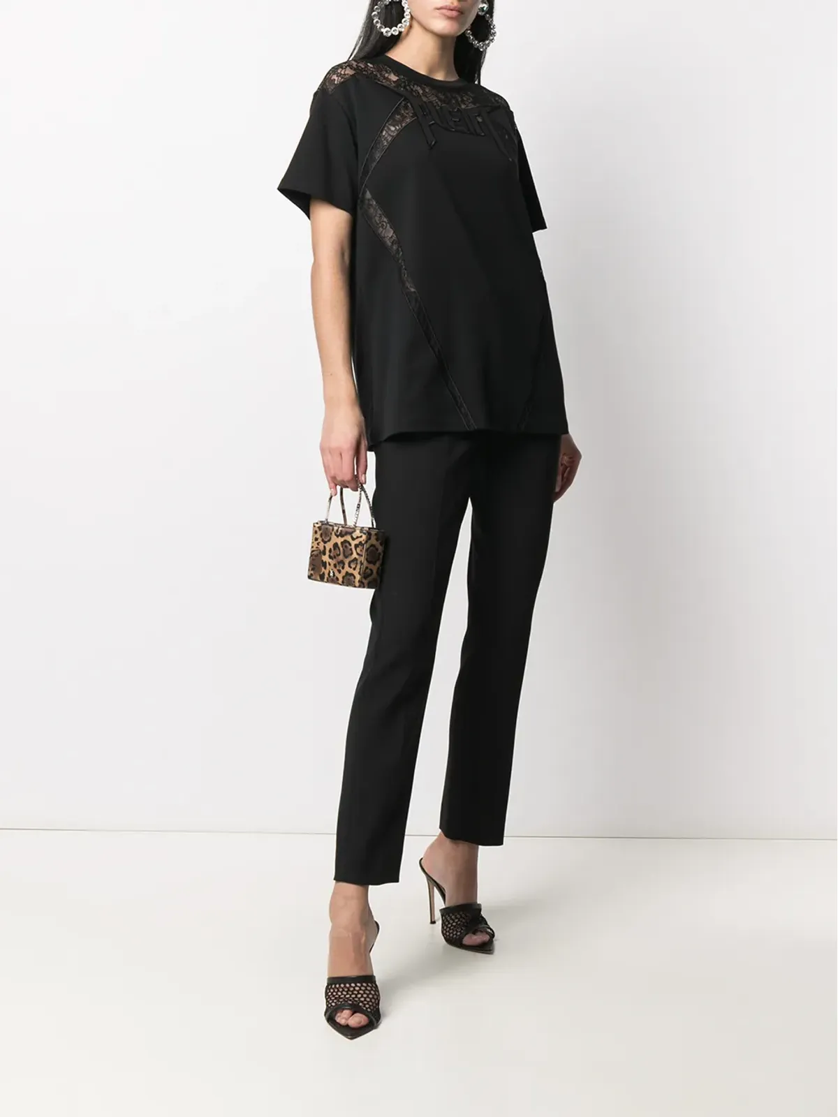 Philipp Plein レースパネル付きTシャツ - 画像2