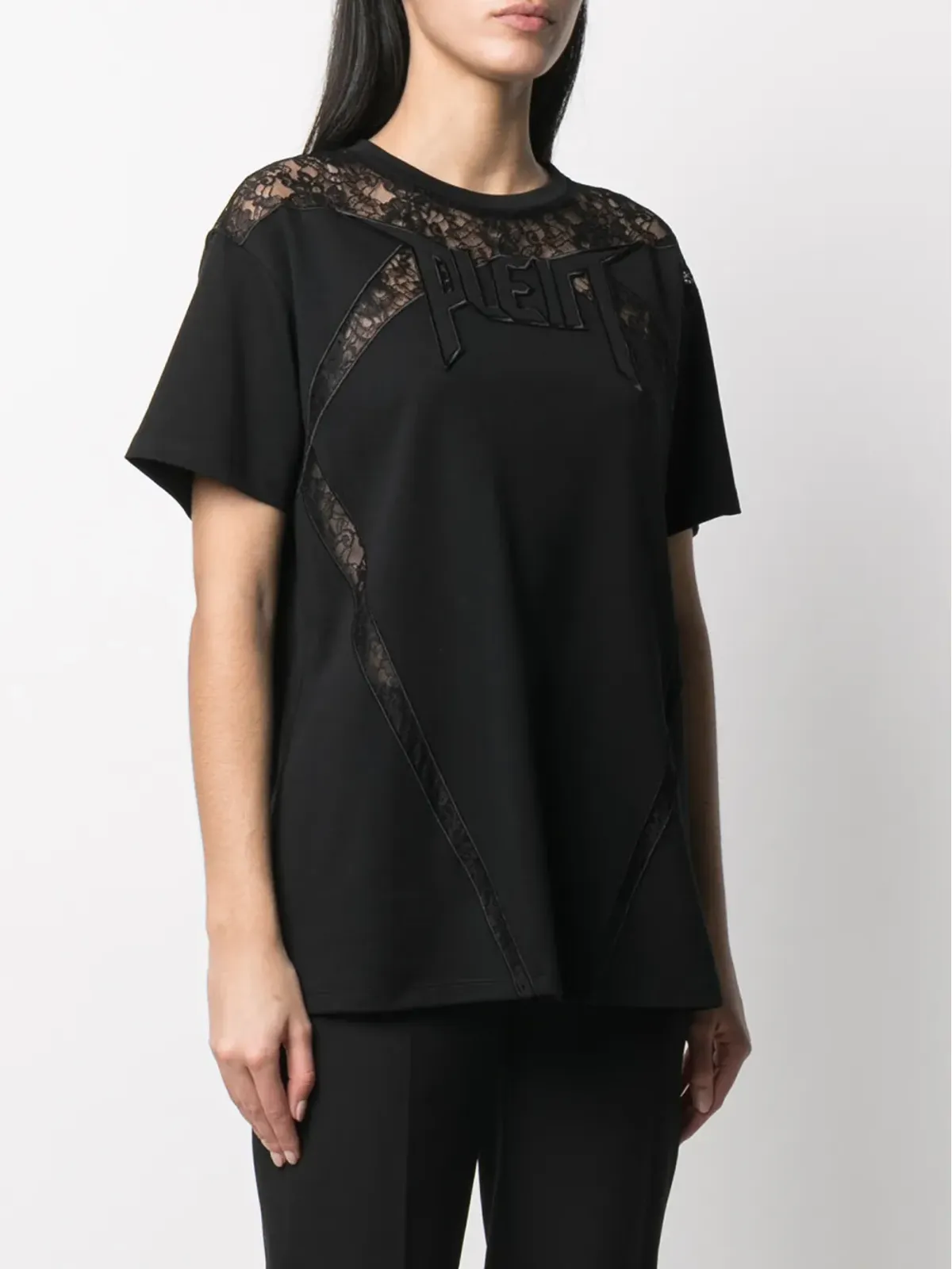 Philipp Plein レースパネル付きTシャツ - 画像3