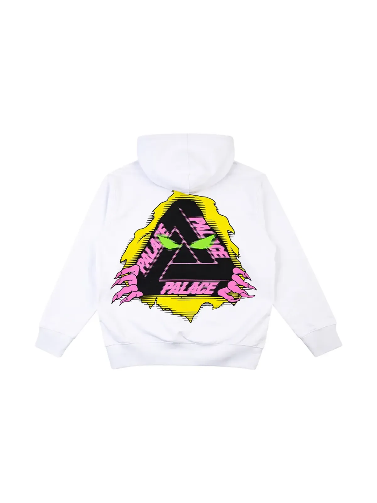 Palace Tri-Ripper ホワイト ドローストリングフード付きパーカー - 画像2