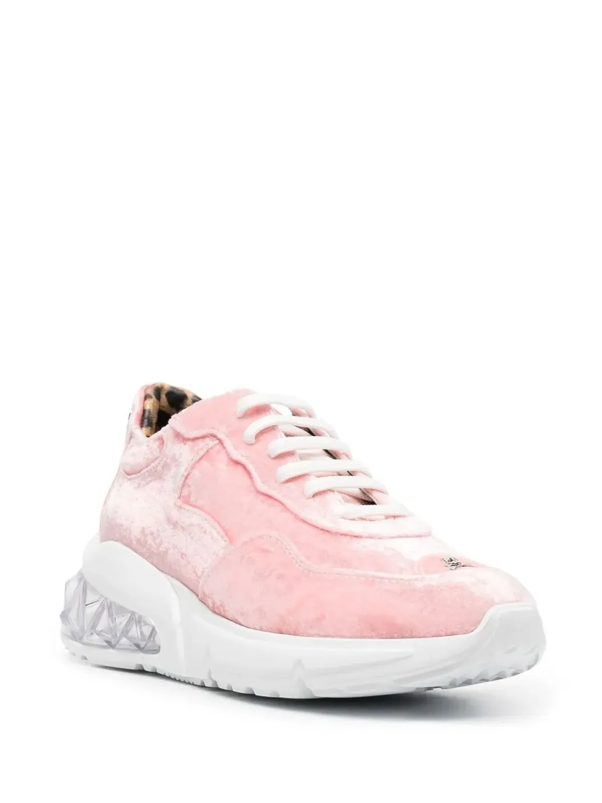 Philipp Plein ベルベット ロートップ スニーカー - ピンク - 画像2
