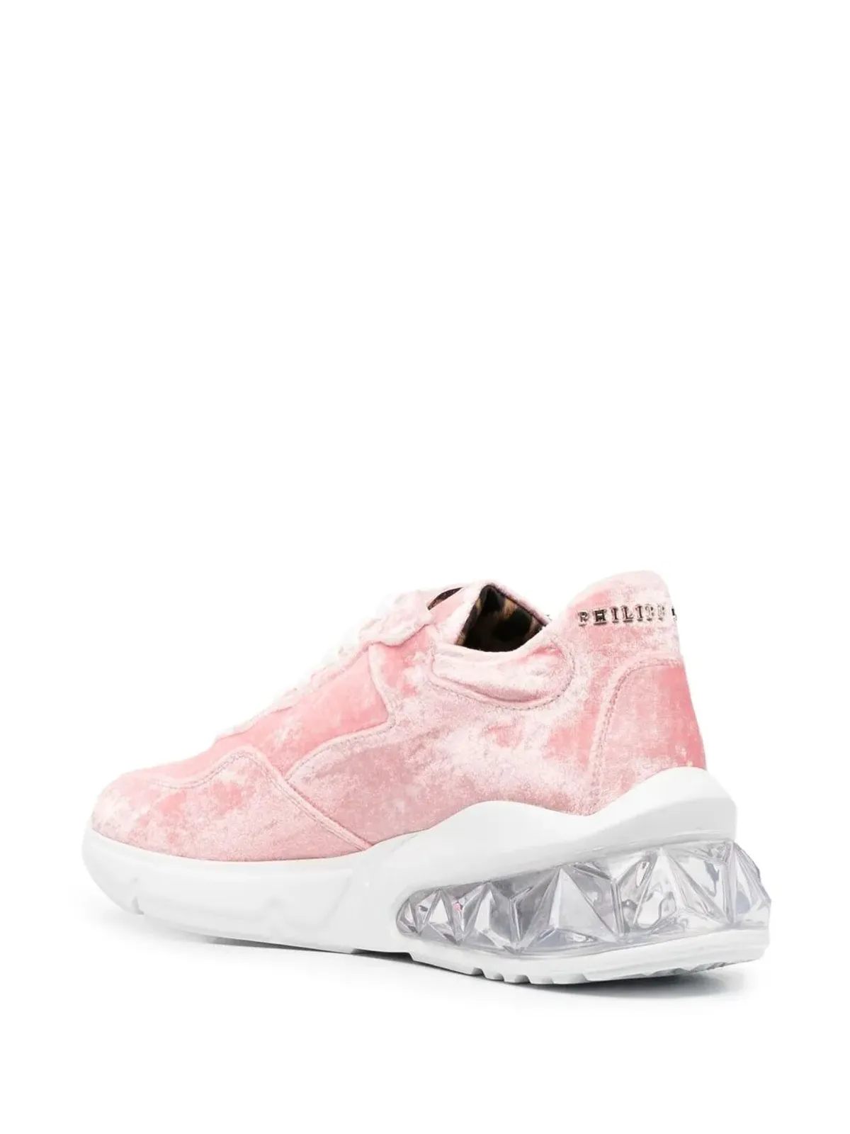 Philipp Plein ベルベット ロートップ スニーカー - ピンク - 画像3