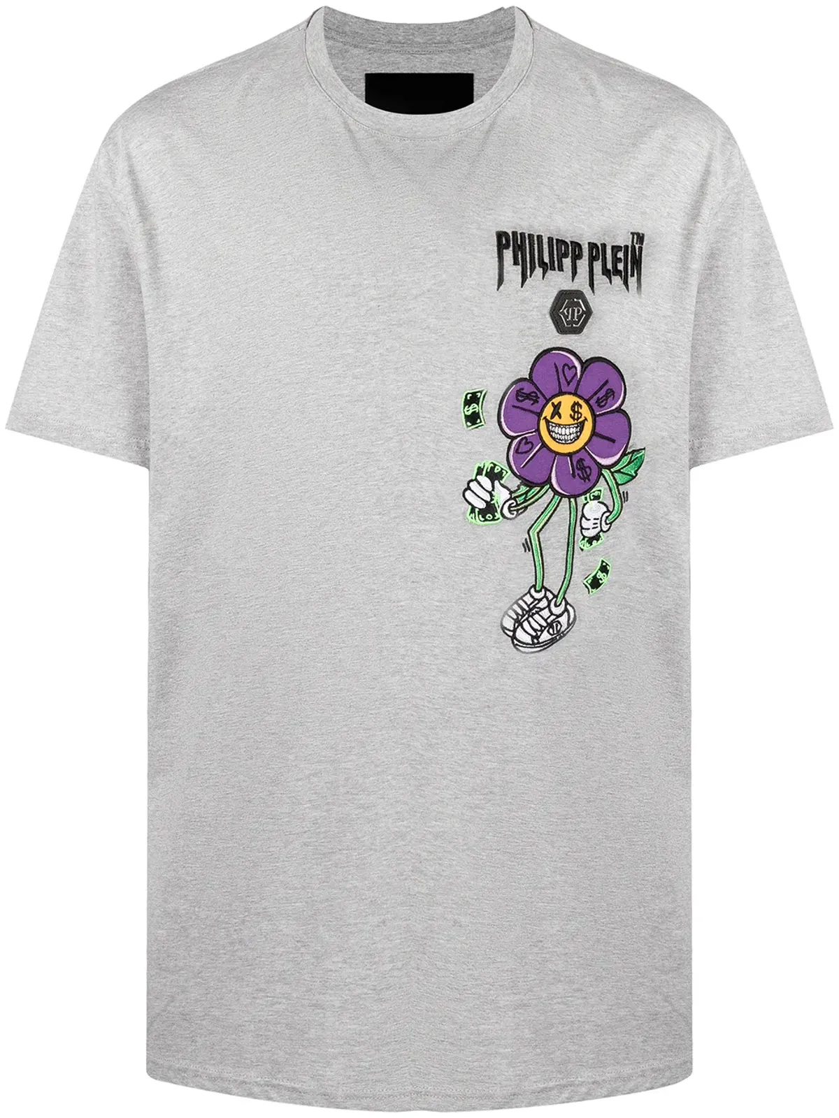 Philipp Plein Flower クルーネック Tシャツ - 画像1