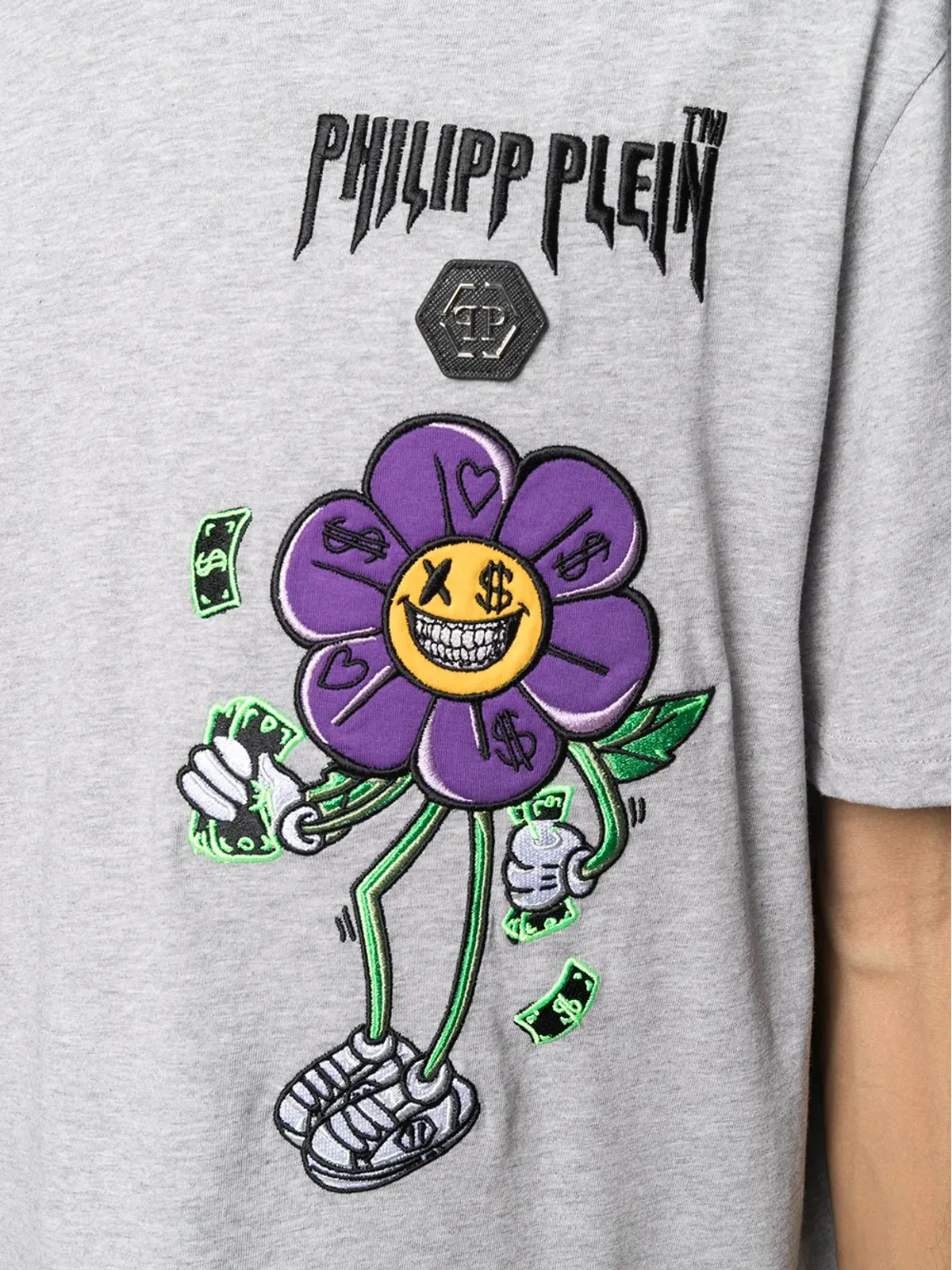 Philipp Plein Flower クルーネック Tシャツ - 画像5