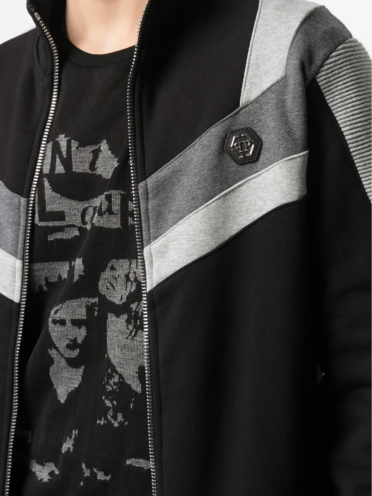 Philipp Plein パネルド トラックスーツジャケット - 画像5