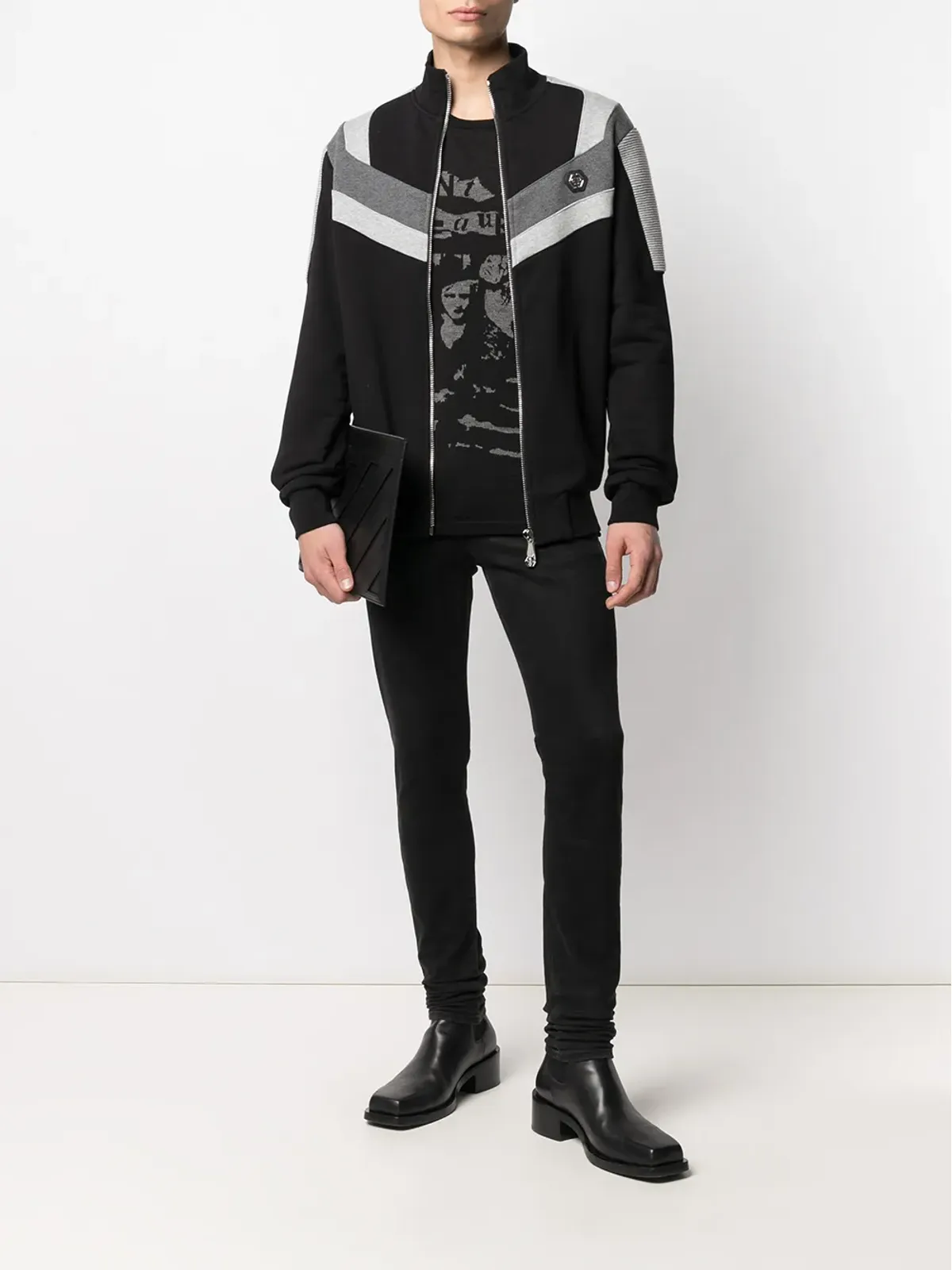 Philipp Plein パネルド トラックスーツジャケット - 画像2