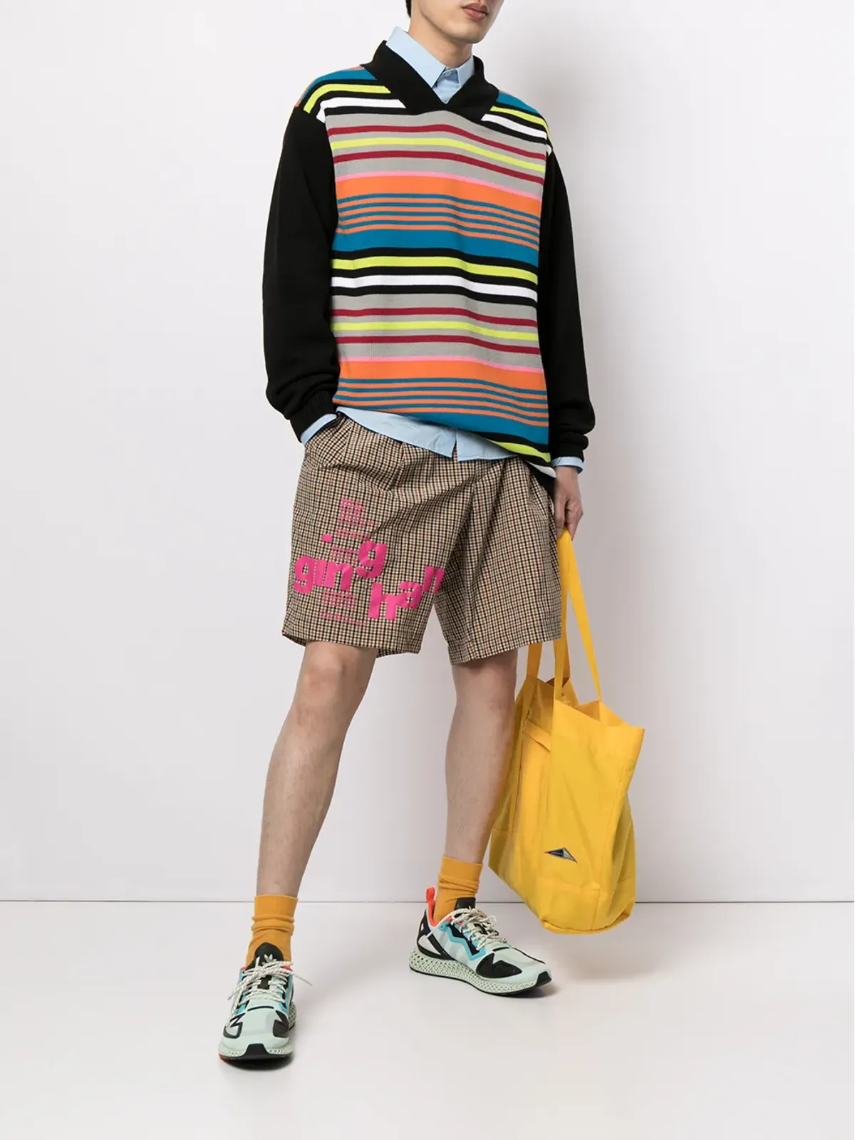Kolor チェック柄ショーツ - 画像2