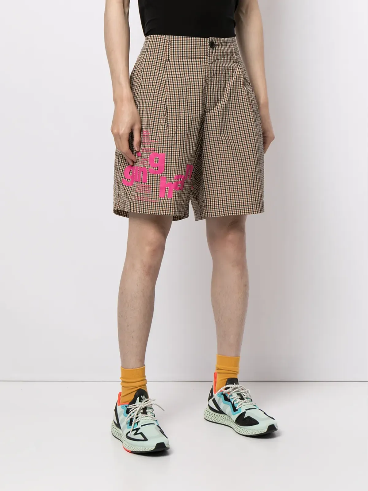 Kolor チェック柄ショーツ - 画像3