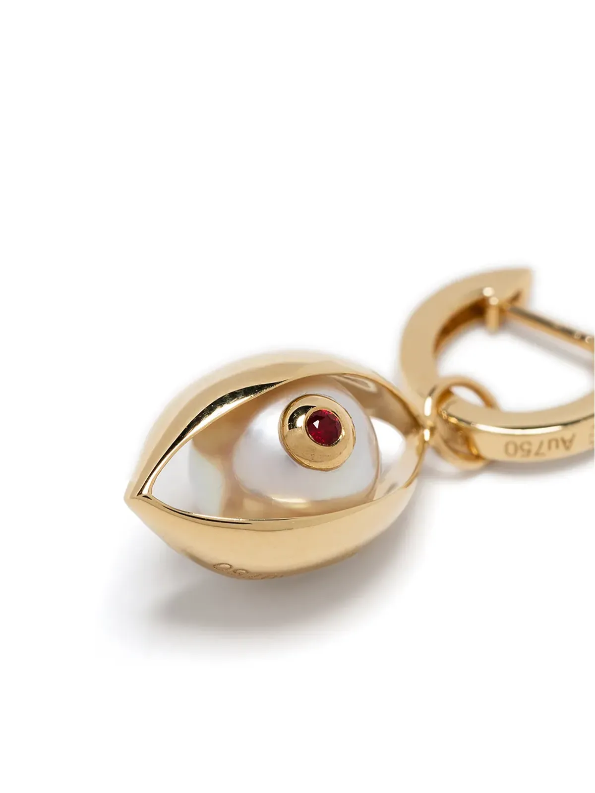 ZEEMOU ZENG アイ・イヤリング 18kt イエローゴールド ダイヤモンド アコヤパール - 画像3
