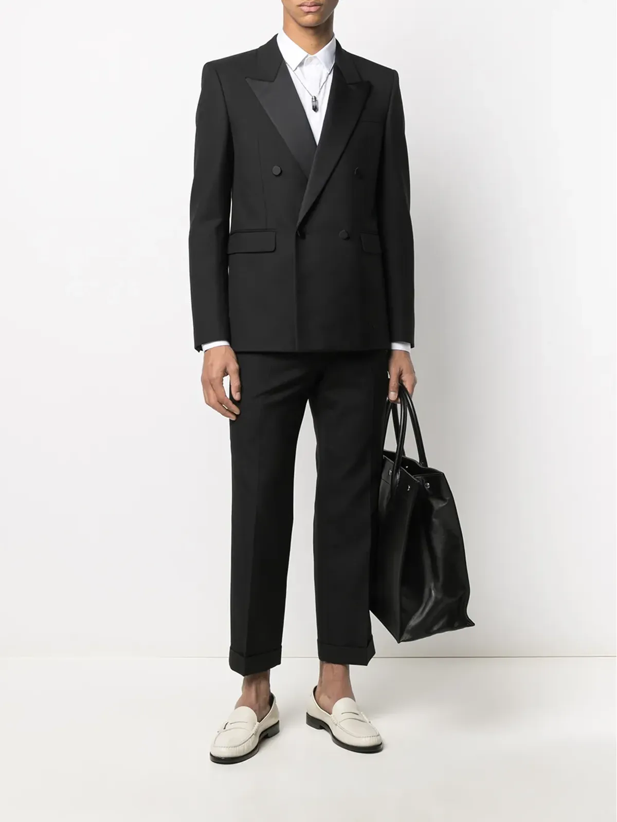 Saint Laurent ポプリン長袖シャツ ホワイト - 画像2