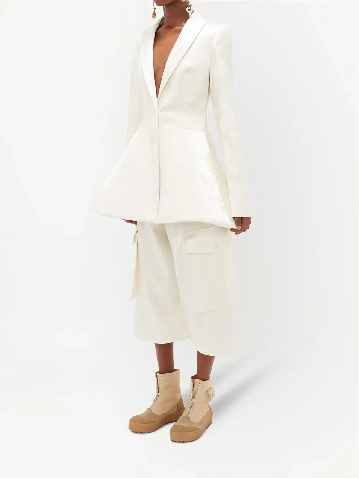 JW Anderson クロップドカーゴパンツ - ホワイト - 画像3