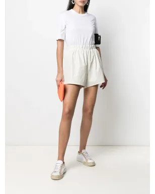 Prada ハイウエスト ロゴプレート ショートパンツ - サムネイル2