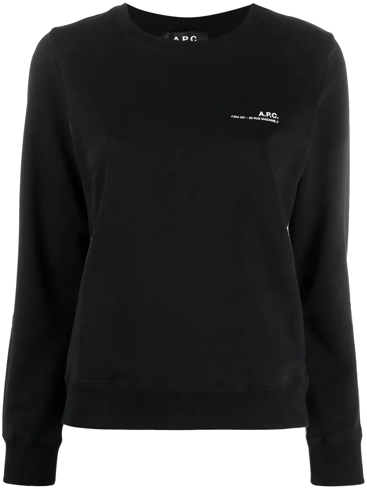 A.P.C. ロゴプリント コットン スウェットシャツ - 画像1