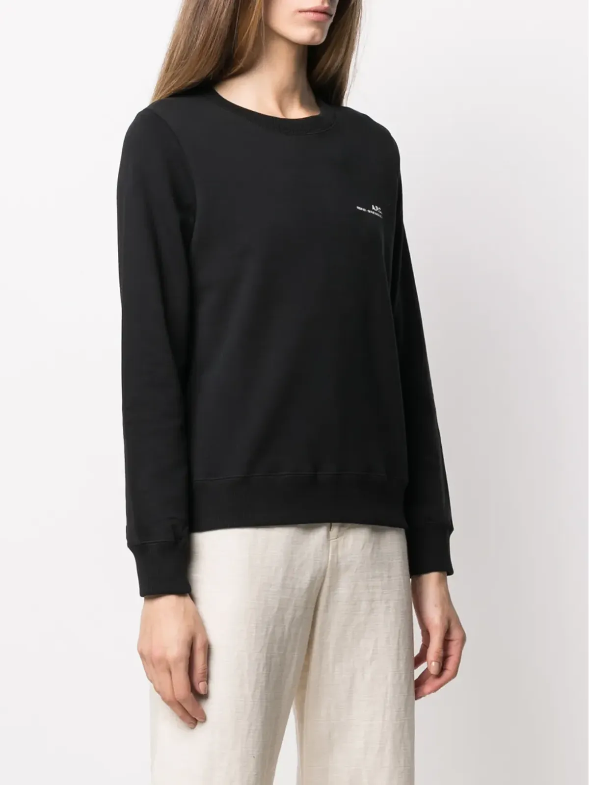 A.P.C. ロゴプリント コットン スウェットシャツ - 画像3