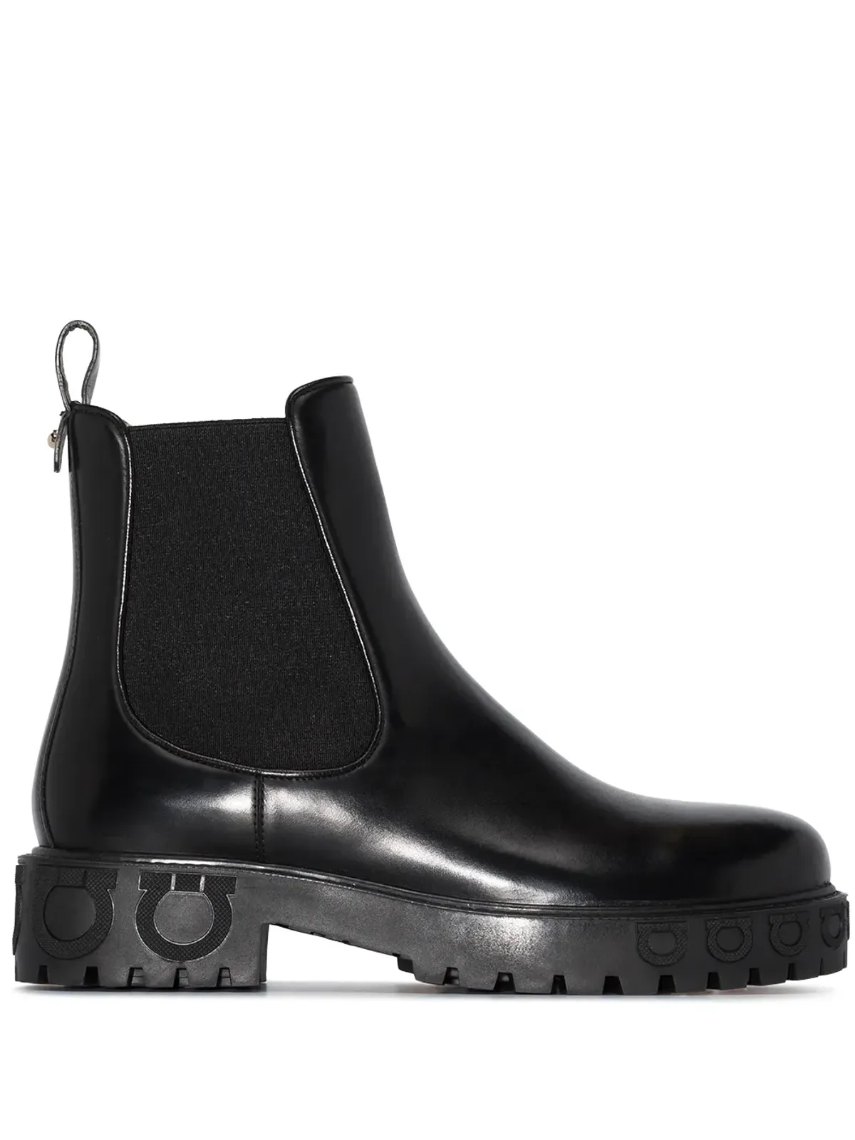 Ferragamo Gancini ロゴディテール チェルシーブーツ - 画像1