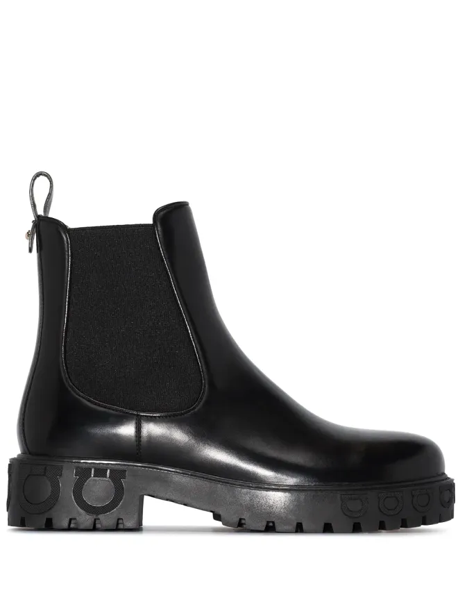 FERRAGAMO Ferragamo Gancini ロゴディテール チェルシーブーツの商品画像