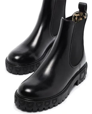 Ferragamo Gancini ロゴディテール チェルシーブーツ - サムネイル4