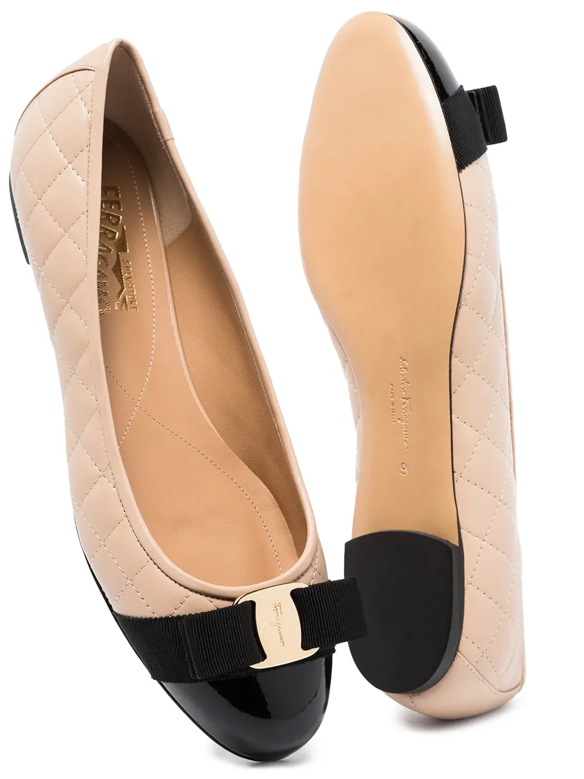 Ferragamo キルティング バレエシューズ - 画像2