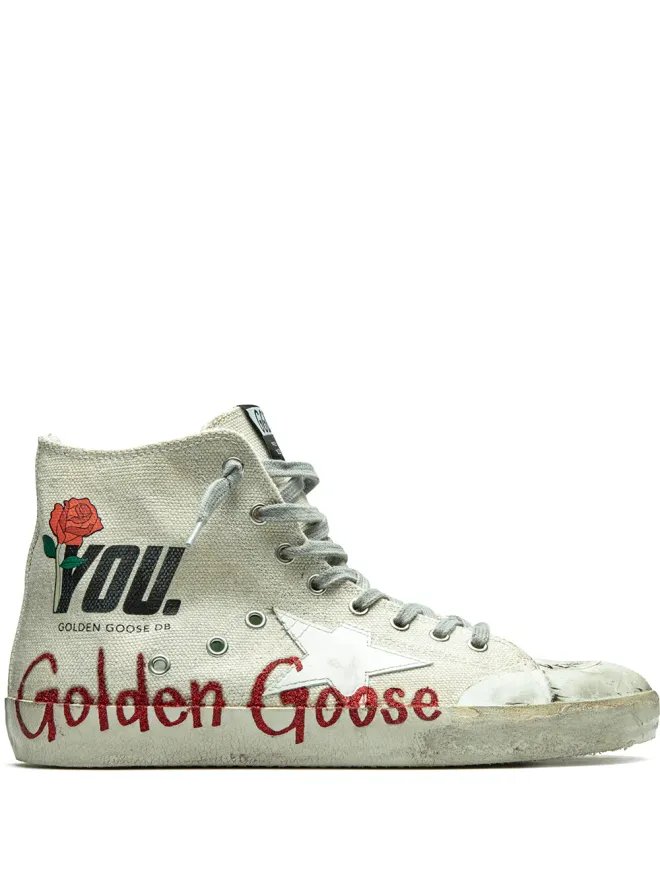 Golden Goose Golden Goose フランシー ベージュ/レッド スニーカーの商品画像
