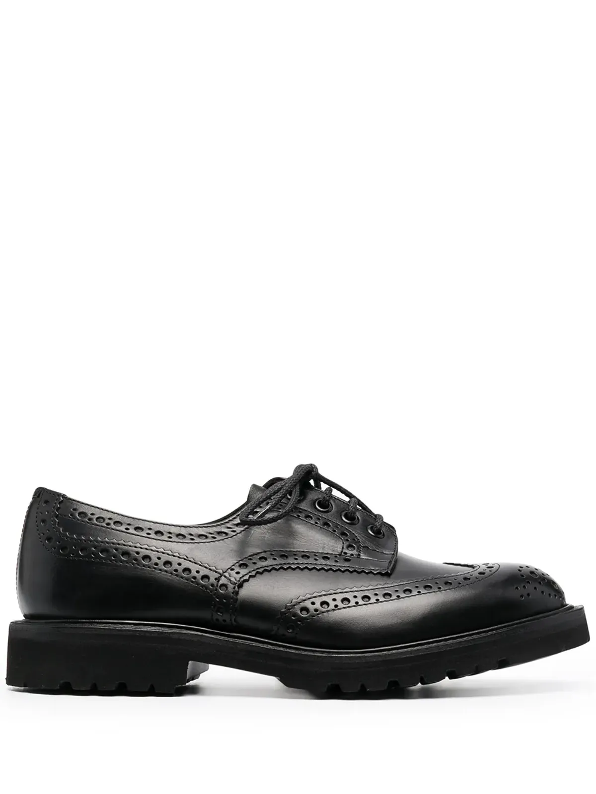 Tricker's Bourton leather derby shoes - Black - 画像1