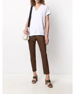 Brunello Cucinelli シルバートリム Vネック Tシャツ - サムネイル2