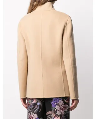 Alberta Ferretti ショート丈リバーシブル ヴァージンウール混紡コート - ニュートラルカラー - サムネイル4