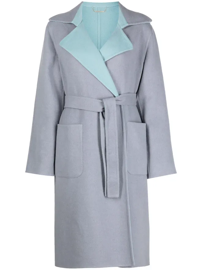 Alberta Ferretti Alberta Ferretti リバーシブル ヴァージンウールブレンド コート（グレー）の商品画像