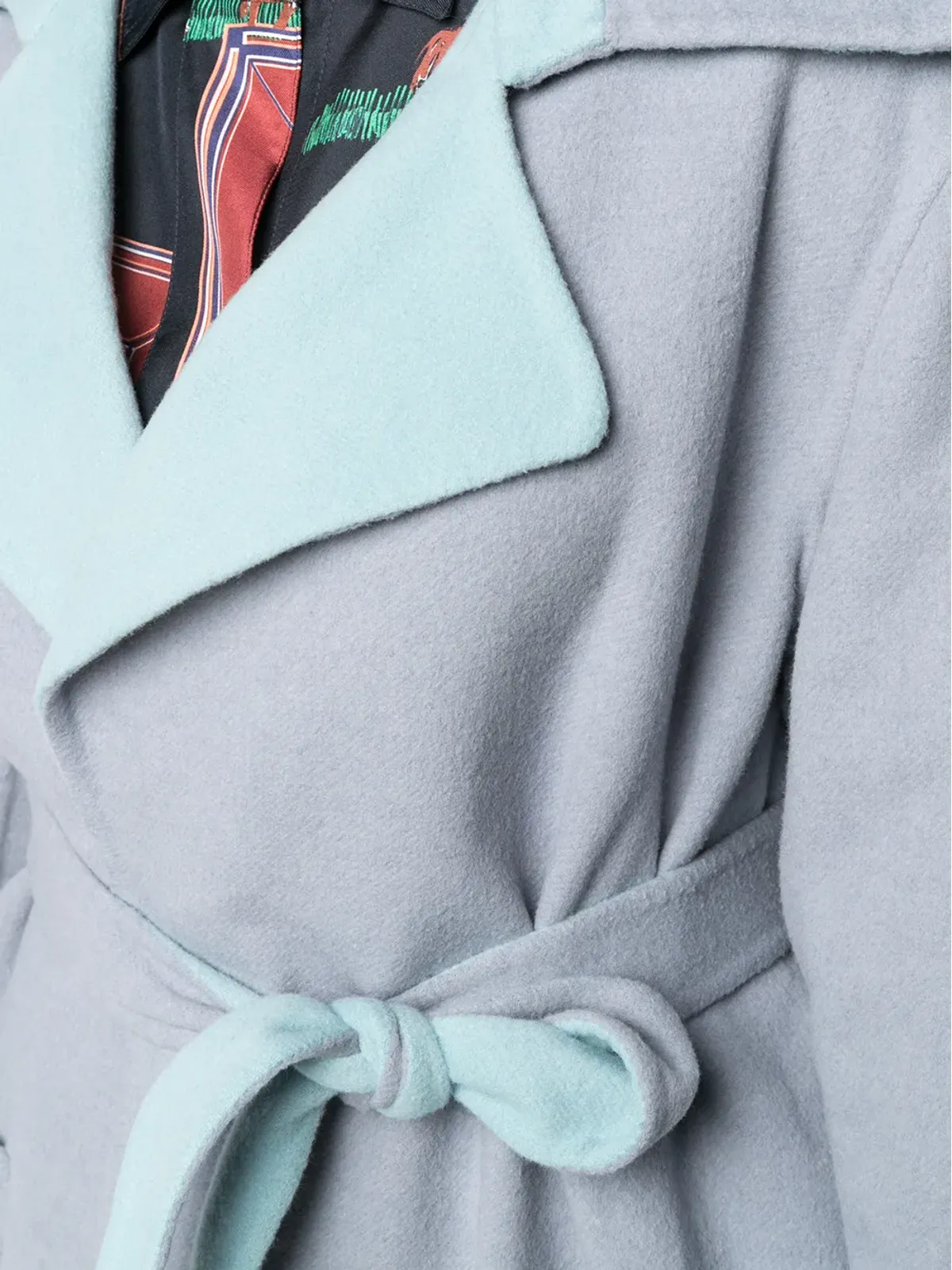 Alberta Ferretti リバーシブル ヴァージンウールブレンド コート（グレー） - 画像5