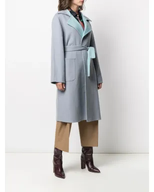 Alberta Ferretti リバーシブル ヴァージンウールブレンド コート（グレー） - サムネイル3