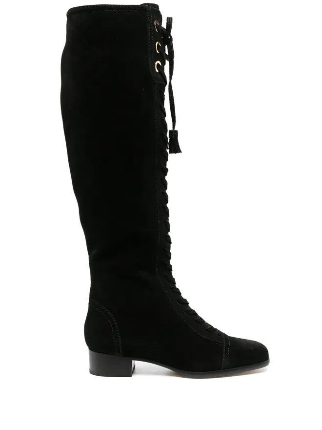Alberta Ferretti Alberta Ferretti レースアップタッセル ニーハイブーツの商品画像