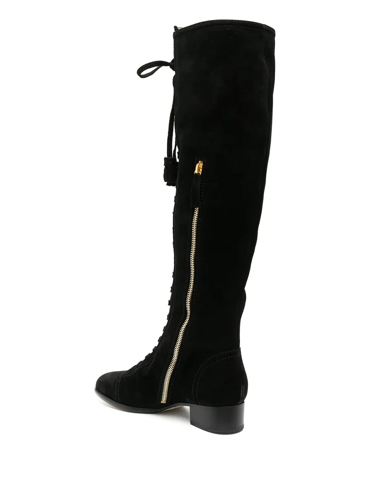 Alberta Ferretti レースアップタッセル ニーハイブーツ - 画像3