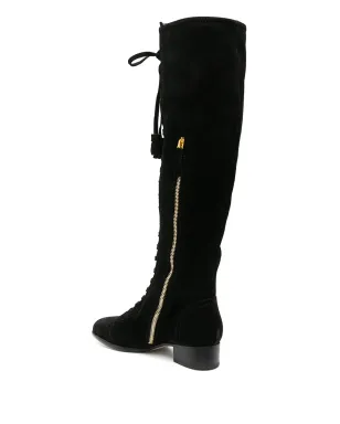 Alberta Ferretti レースアップタッセル ニーハイブーツ - サムネイル3