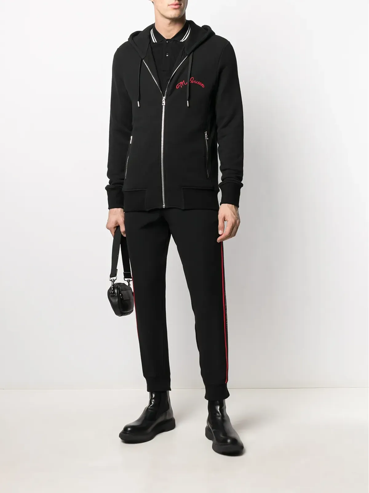 Alexander McQueen 刺繍ロゴ入り ジップアップ パーカー - 画像2