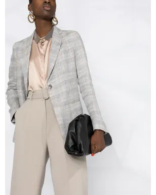 Fabiana Filippi チェック柄シングルブレストブレザー - サムネイル5