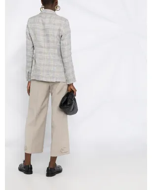 Fabiana Filippi チェック柄シングルブレストブレザー - サムネイル4