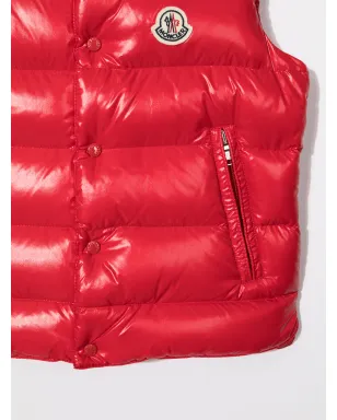 Moncler Enfant ダウン入りジレ レッド - サムネイル3