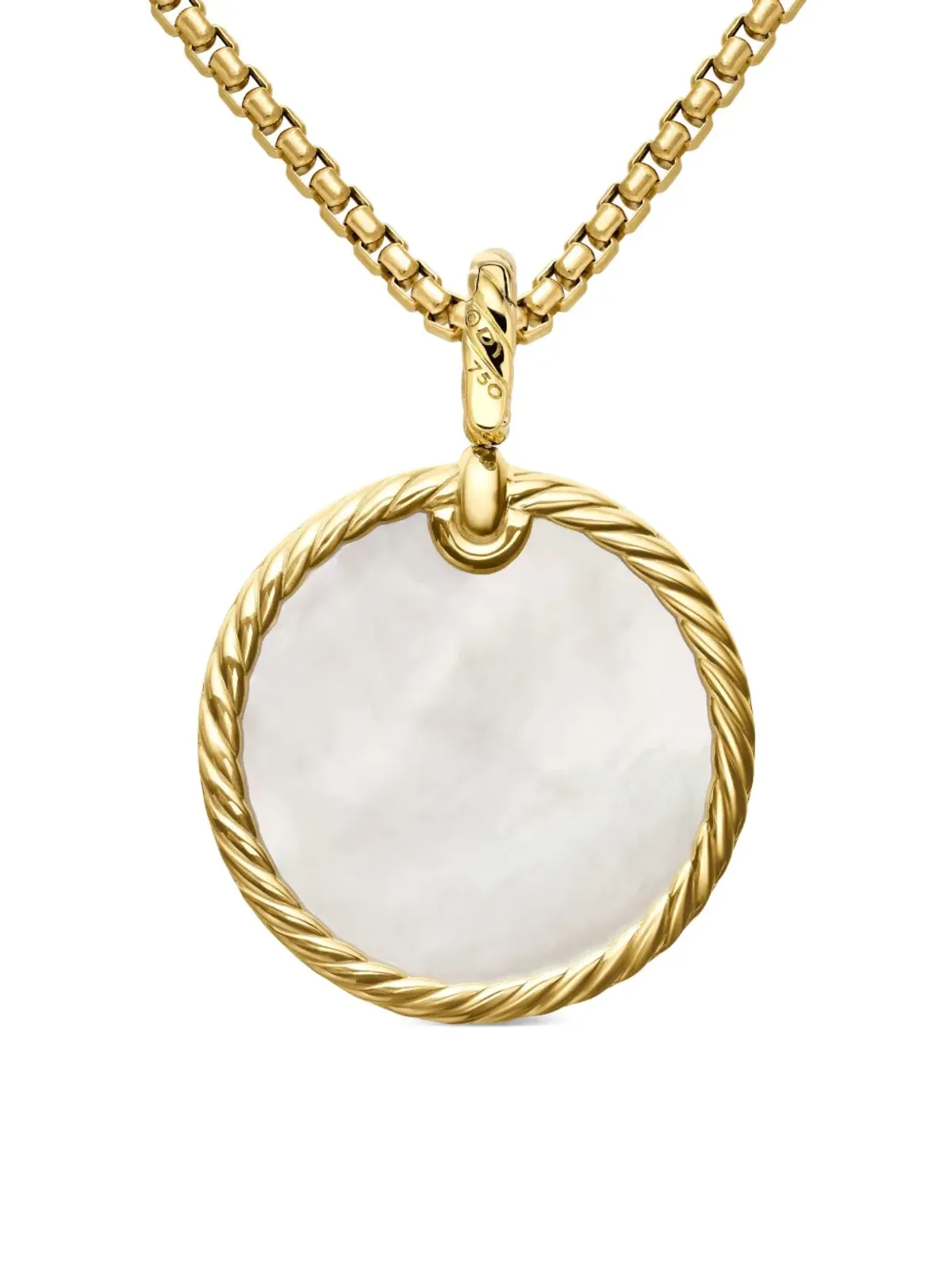 David Yurman DY Elements ディスク ダイヤモンド縁 ペンダント - 画像4