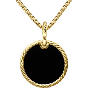 David Yurman 18K イエローゴールド DY Elements Disc ダイヤモンド ペンダント - サムネイル4