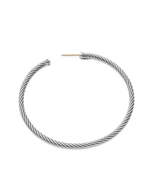 David Yurman スターリングシルバー Sculpted Cable フープピアス - サムネイル4