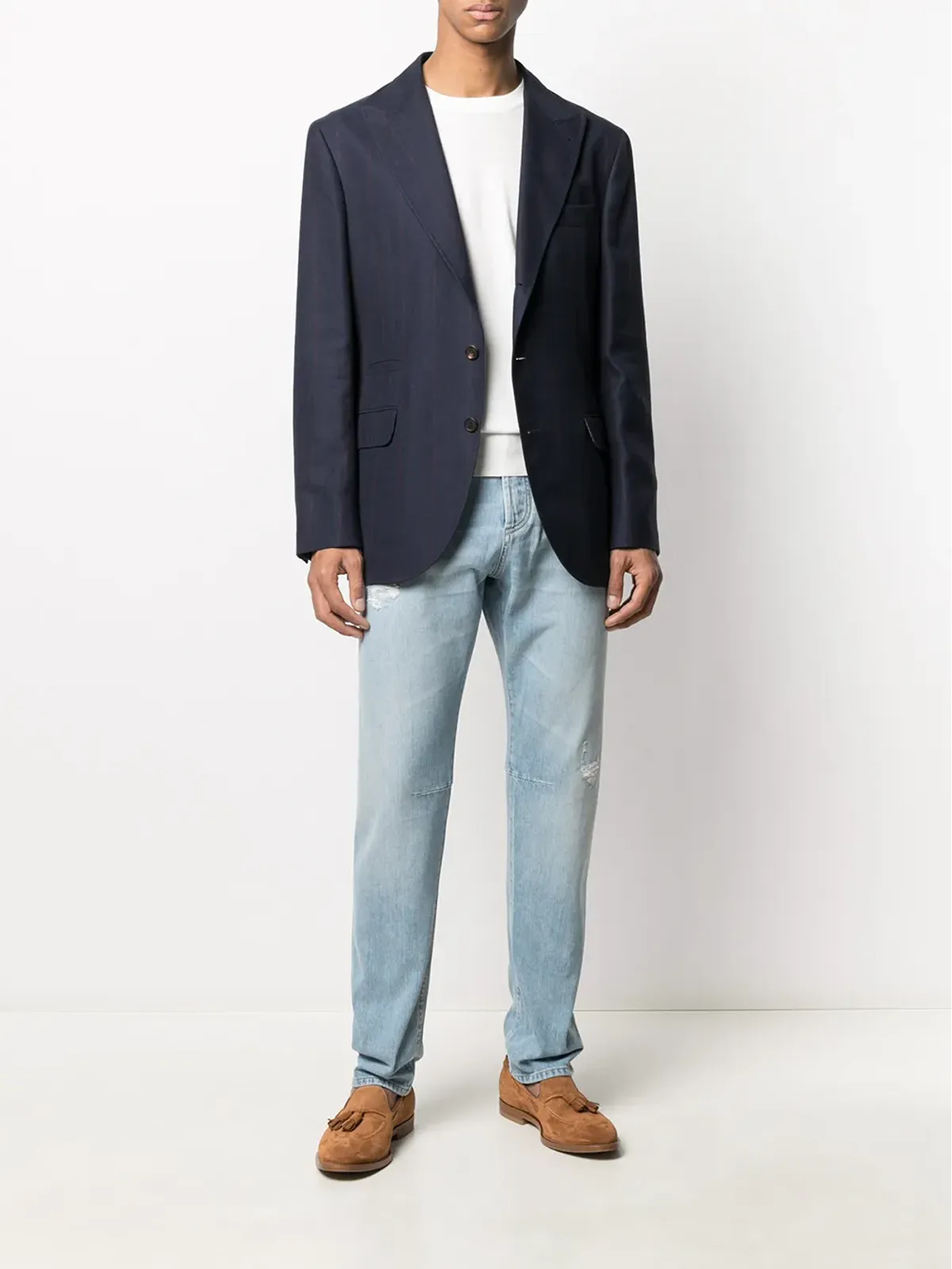 Brunello Cucinelli リブトリム コットン フーディー - 画像2