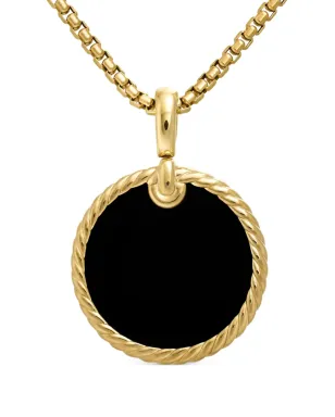 David Yurman 18K イエローゴールド DY Elements ディスク ペンダント - サムネイル1
