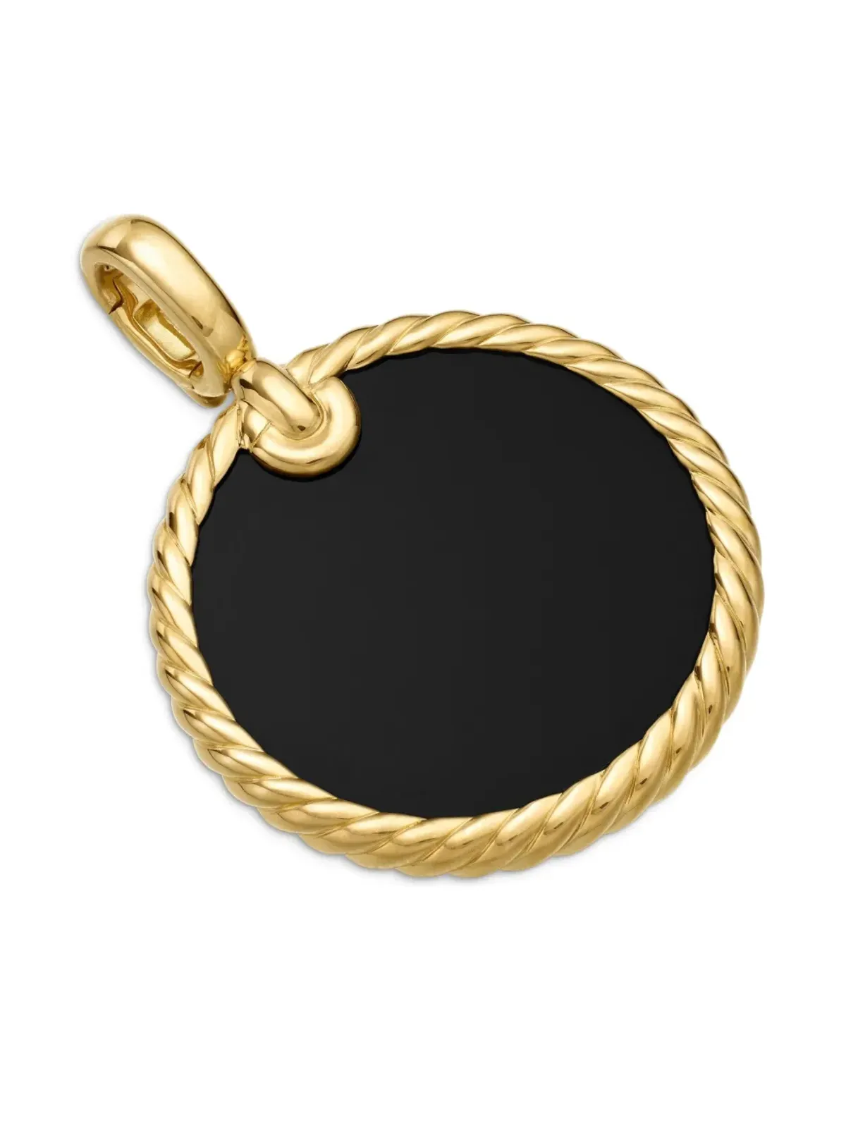 David Yurman 18K イエローゴールド DY Elements ディスク ペンダント - 画像5