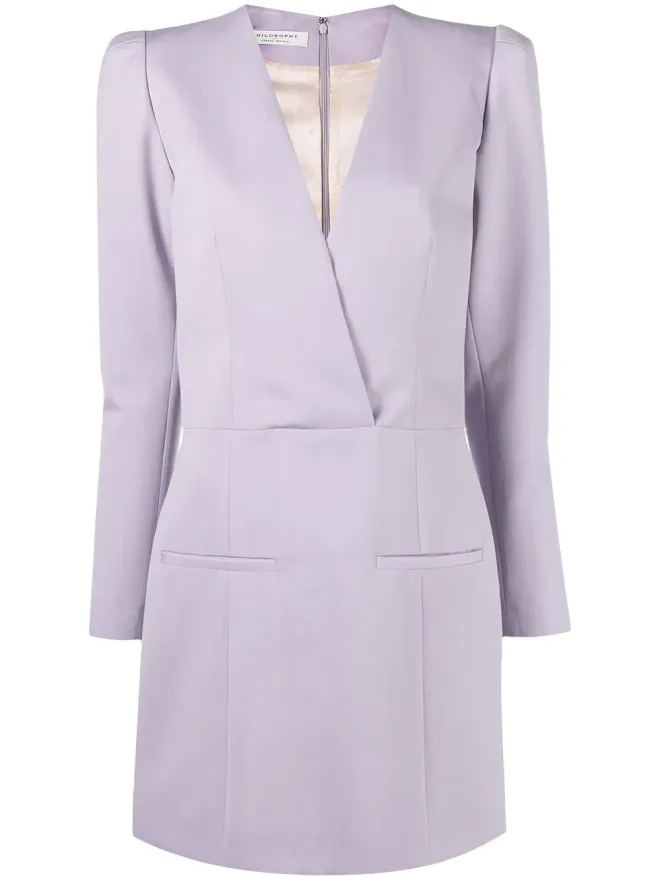 Philosophy Di Lorenzo Serafini Philosophy Di Lorenzo Serafini Vネック長袖ミニドレスの商品画像