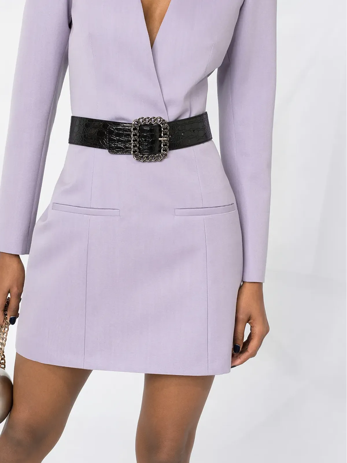 Philosophy Di Lorenzo Serafini Vネック長袖ミニドレス - 画像5